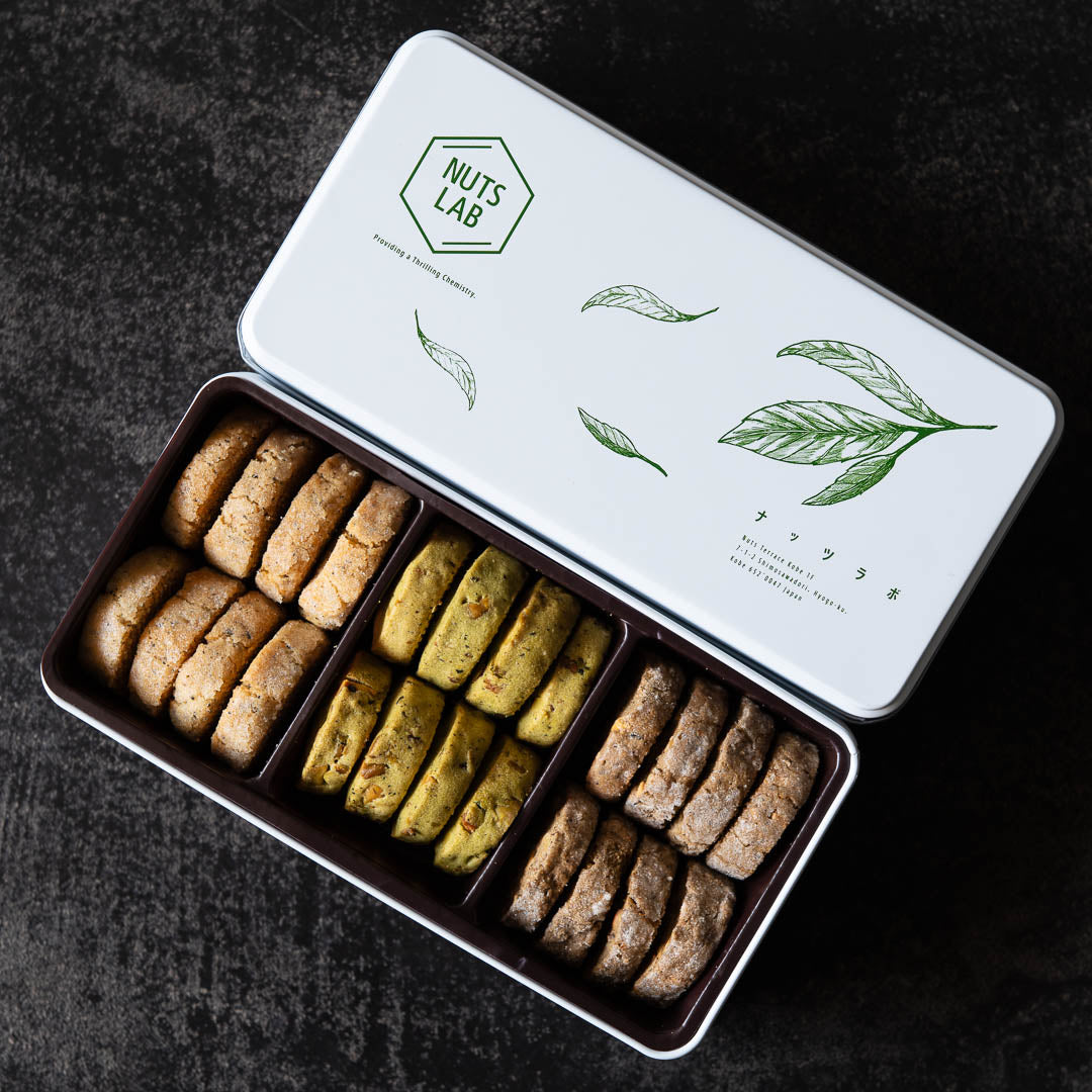 ラッカ庵野 期間限定】NUTS LAB クッキー缶 -TEA- | ナッツと人をつなぐ、神戸の
